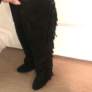 Isabel Marant Leather & Fringe Boots